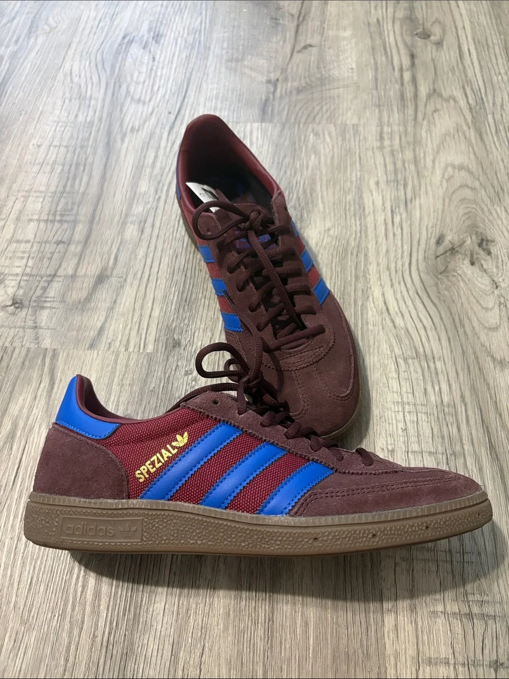 adidas Spezial Shoes Burgundy with Blue Size 9